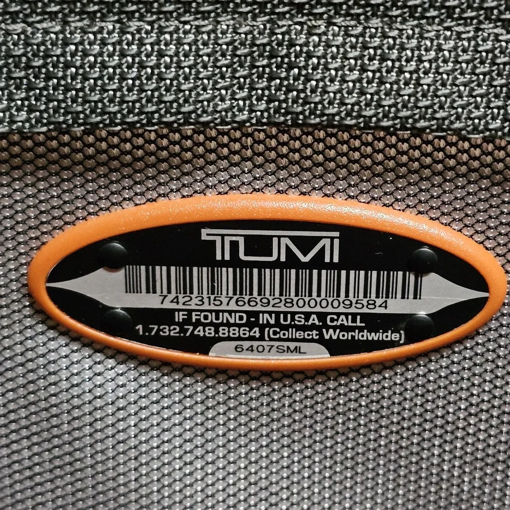 Tumi Ducati Corse Messenger Bag Laptop Crossbody Shoulder Travel Gray Orange